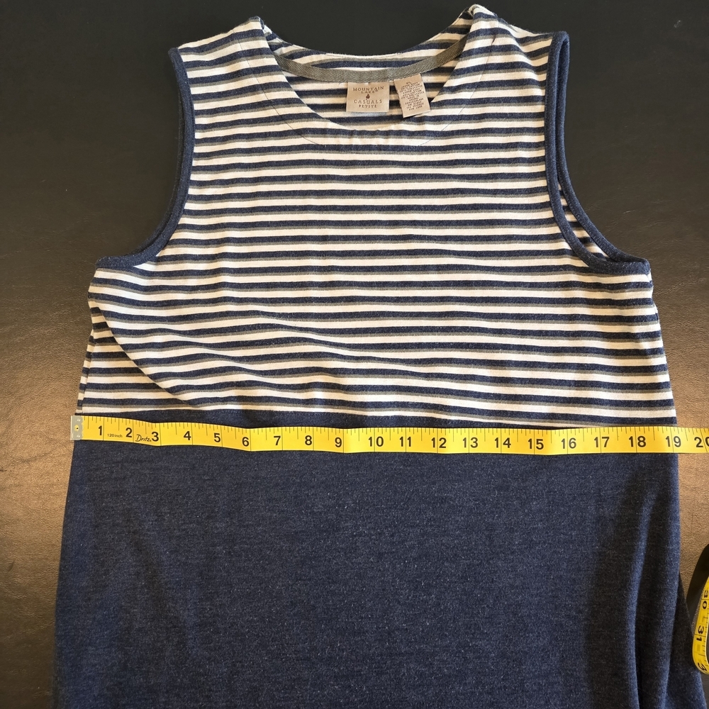 Mountain Lake Casuals Petite Striped Color Block Sleeveless Maxi Dress Size PL - Picture 10 of 11